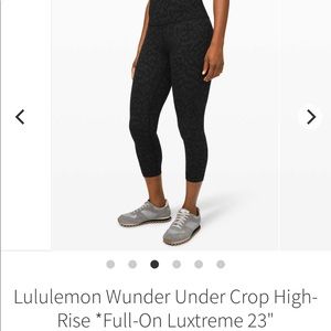 Lululemon Wunder Under Crop High-Rise *Luxtreme